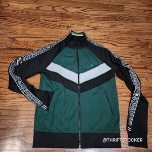Superdry International athletic green jacket size S